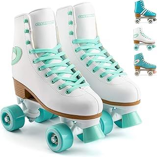 Osprey Retro Quad Roller Skates for Adults – Women's Lace Up High Top Roller Boots - Multiple Designs