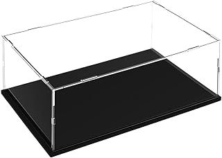 Acrylic Display Case, 35 x 25 x 15 cm Clear Collectibles Display Box Display Stand Storage Protective Box for Minifigure, Toys, Crafts, Memorabilia, Jewelry