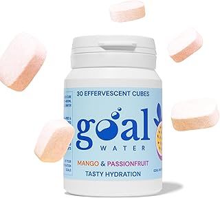 GOAL WATER Flavoured Water Hydration Tablets - Water Flavouring, Tasty Waterdrops, Zero Calories Sugar Free Electrolytes Tablets, Performance Hydration Drink for Bottle Home Gym Travel (30 Count)