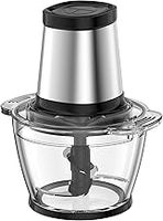 Daewoo Mini Chopper With 1 Litre Glass Bowl, Food Chopper With 4 Stainless Steel Blades, Anti-slip bottom, Safety locking lid, Food Chopper Electric, 500W Motor