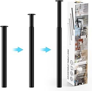 Amazing Tour Breakfast Bar Legs Adjustable 710-1100mm - 1 Pack Folding Office Table Legs Kitchen Furniture Worktop Support Legs Black