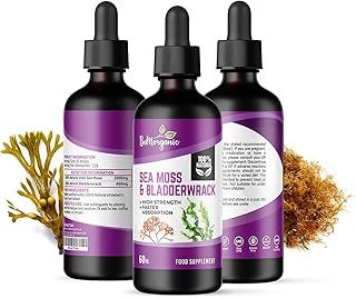 Sea Moss & Bladderwrack Drops - 60ML Organic liquid Drops Contain 1000 mg |Irish Moss Ultra Concentrated 2oz | Immunity Booster Natural & Advanced Superfood