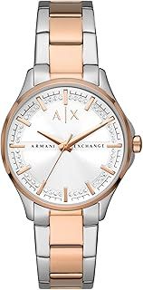 Armani Exchange Watch for Women, Three Hand Movement, 36 mm 2T Silver/Rose Stainless Steel Case with a Stainless Steel Strap, AX5258