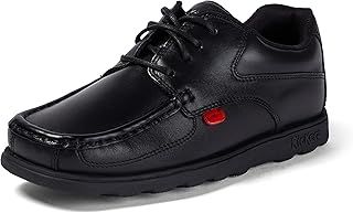 Kickers Fragma Boys Lace Up School Shoe in Black