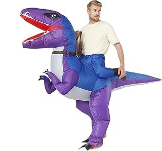 inflatable Dinosaur Costumes for adult Inflatable T-rex Costume Blow up Dinosaurs Suit Funny Dino Rider Dress purple