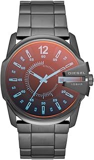 Diesel Master Chief watch for men, Quartz movement with Silicone, Stainless steel or Leather strap