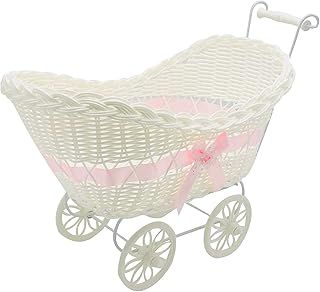 LARGE BABY PRAM HAMPER WICKER BASKET BABY SHOWER PARTY GIFTS BOYS GIRLS NEW BORN (Pink)