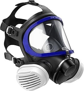 Dräger X-plore 5500 Full Face Mask, Spray Paint Respirator Mask - 2x A2 P3 filters Spray Paint Mask for Airbrush or Agricultural Work, Pesticides Spraying Epoxy Resin - CE certified EN136 and EN143
