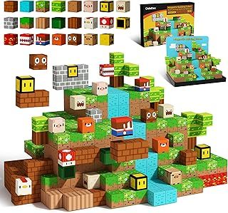 GobiDex Magnetic Building Blocks Build Mine World Set, Safe and Creative Magnetic Toys, Learning Construction Toys for 3+ Years Old Kids, Girls & Boys & Toddlers Gifts