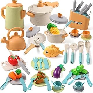 SLEMAKO Children's Outdoor Accessories - Mud Kitchen Play Set, Pot Set for Role Play, Gift for Children 3+