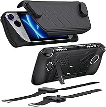 JSAUX ModCase for ROG Ally with Detachable Front Shell, Protective Case, Metal Bracket and Strap Compatible with ASUS ROG Ally Accessories Basic Set-Black PC0109