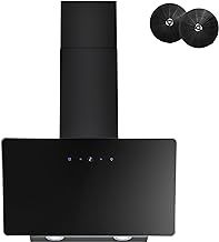 FIREGAS 60cm Angled Chimney Cooker Hood with LED Lights, Brushless Motor, Low Noise,Touch Control,Efficiency A++