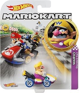 Mattel Hot Wheels Mario Kart - GBG32 - 1:64 Metal Car - Characters Cars - Character Wario Standard Kart