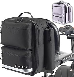 XL Bag for Mobility Scooter | Mobility Scooter Bag | Expandable Shopping Bag for Electric Mobility Scooters & Boot Scooters | Back of Seat Bag for Mobility Scooters (Black)
