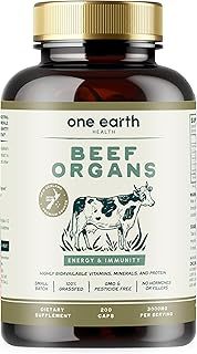 Grass Fed Beef Organs – (200 Count) Liver, Heart, Kidney, Pancreas, Spleen Supplement. Organ Meat Complex sourced from New Zealand