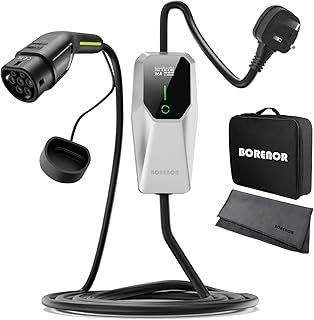 ev charger type 2 to 3 pin plug 3.68kw, Adjustable Current EV Charger, Portable Type 2 Charging Cable, EV Charger Cable, Home Electric Car Charger Cable Type 2, 6M Single-phase Charge