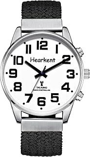 Hearkent British English Talking Watch with Large Numbers Self-Setting for Visually impaired, Blind or Eldery People, Men Size
