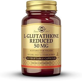Solgar L-Glutathione Reduced 50 mg Vegetable Capsules - Pack of 30 - Detoxification of the Liver - Glutamic Acid, Cysteine and Glycine - Vegan, Gluten Free and Kosher