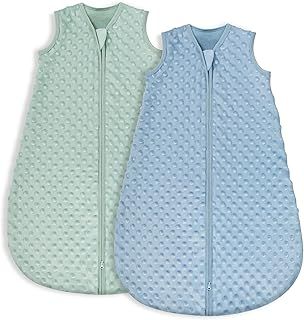 Yoofoss Baby Sleeping Bag 0.5 TOG 6-12 Months 2 Pack Summer Long Sleeve Sleep Sack 100% Cotton Wearable Blanket Baby Sleep Bag with Sleeves for Infant Newborn