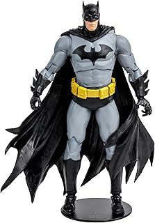 McFarlane Toys DC Multiverse 7" - Batman (Hush) (Black/Grey) Action Figure - Incredibly Detailed 7” Scale Figure - Designed with Ultra Articulation - Includes Extra Hands, Batarangs, and Display Base
