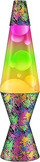 Lava Lamp 2142, Hand Painted Tri-Color Globe, White Wax, Clear Liquid, Decorative Base and Cap, Original 14.5 inch Motion Lamp to Illuminate Your Mood, Paintball