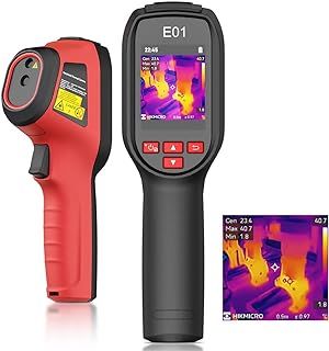Thermal Camera E01, SuperIR Resolution 240x240, 20Hz Refresh Rate, Portable Handheld Infrared Thermal Imaging Camera with Laser Pointer, 3350mAh Battery, -4°F~752°F Range Thermal Imager