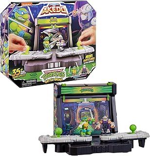 Legends Of Akedo Teenage Mutant Ninja Turtles Battle Arena with 35+ Battle Sound Effects and 2 Exclusive Battling Mini Warriors - Leonardo And Shredder,