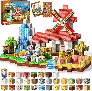Goody King Magnetic Building Blocks, 120Pcs Magnetic Tiles Stacking for kids Boys and Girls Aged 3 4 5 6 7 8 Years Old Learning Educational Toys as A Birthday Gifts