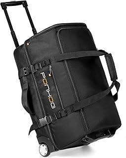 Ponhog Wheeled Duffle Bag - 60L Large Travel Holdall Bag with Wheels Shoe Compartment,Water Resistant Lightweight Luggage Rolling Holdall Suitcase for Gym Overnight Trip Weekender,Black