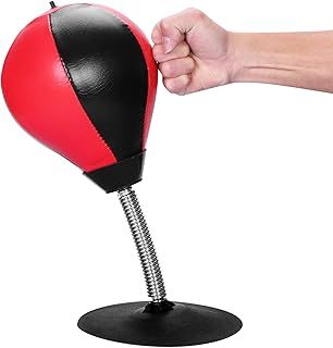 Upgraded Desktop Punching Bag Vertical Boxing Speed Ball Stress Buster Relief with Stand Boxing Punch Ball with Suction Cup to Reflex Strain and Tension Toys with Pump for Office Worker Adults Kids