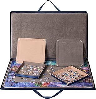 Lavievert Jigsaw Puzzle Board 1000 Pieces Portable Puzzle Storage Jigsaw Case with 4 Sorting Trays