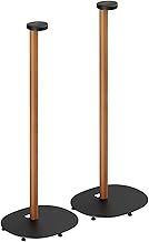 my wall Sonos Era Speaker Stand - HS48L for Sonos Era100 and Era300, Steel & Beech Wood Design, Speaker Stand with Plastic Pads & Metal Spikes