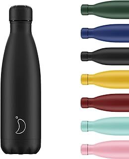 Chilly's Water Bottle - Stainless Steel and Reusable - Leak Proof, Sweat Free - All Black - 260ml