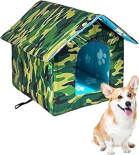Pet Outdoor House - Waterproof Cat & Dog House Villa Tent - Collapsible & Foldable for Dogs, Cats, Rabbits