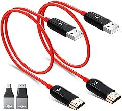 Wireless HDMI Transmitter and Receiver,HDMI Wireless Extender,Wireless HDMI Transmission for TV Streaming, Meeting Streaming,Mirrow Video Audio from Laptop, PC to HDTV,Projector (Red)