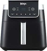 Ninja Air Fryer MAX PRO, 6.2L, Uses No Oil, Large Square Single Drawer, Roast, Bake, Air Fry, Family Size, Digital, Cook From Frozen, Non-Stick, Dishwasher Safe Basket & Crisper Plate, Grey, AF180UK