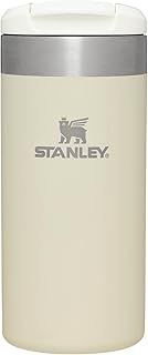 Stanley Aerolight Transit Travel Mug 0.35L - Keeps 4 Hours Hot - 6 Hours Cold - Dishwasher Safe - Leakproof - Car Cup Holder Compatible - Insulated Coffee Cup - Cream Metallic