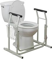 Drive Medical Stand Alone Toilet Safety Rail, White