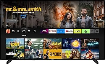 Finlux MU24F 65 inch, 4K HDR Fire TV, Freeview Play, Netflix, YouTube, Prime Video, Disney+, Now TV, TNT Sports, Alexa, Dolby Atmos, Dolby Vision, DTS Virtual X, DTS HD, Motion Flow, Micro Dimming