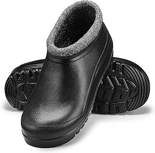 ESTRO Fur Lined Wellies Men - Mens Ankle Wellies Garden Clogs Short Wellington Boots Mens Gardening Clogs Men K042