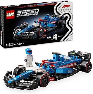 LEGO Speed Champions Visa Cash App RB VCARB 01 F1 Car Model Set for Adults, with a Collectible Driver Minifigure - Gift Idea for Men, Women & Teenage Motorsports Fans 77246