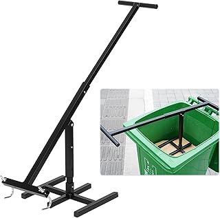 Manual Trash Compactor, Rubbish Press for Wheelie Bin Waste Recycling Hand Tool for Outdoor, Touchless Trash Bin Compactor for 120-660L Wheelie Bins, Iron Compacting Trash Can