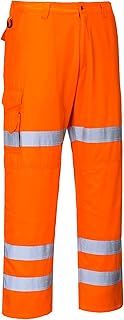 Portwest RT49 Hi-Vis Three Band Work Trouser Orange, Large