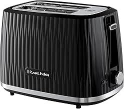 Russell Hobbs Eden 2 Slice Toaster (6 Browning settings, High lift feature, Frozen, reheat, cancel functions, Removable crumb tray, 800W, Black) 27371