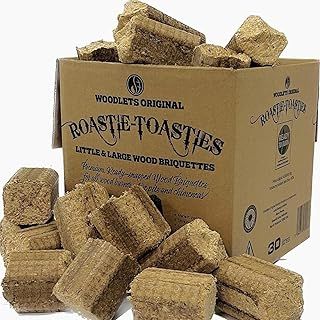 30L Box Roastie-Toasties Premium Wood Briquettes Heat Logs - 100% Sustainable - Fuel Wood Burners Multi-Fuel Stoves Stoves BBQ Barbecue Open Fires Chimeneas Firepits