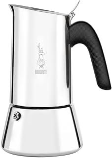 Bialetti Venus Caffettiera in Acciaio Inox, Adatta all'Induzione, Inossidabile, Argento, 6 Tazze