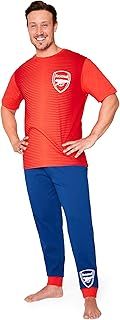 Arsenal F.C. Mens Pyjamas Set Nightwear T-Shirt Long Bottoms PJs Lounge Set S-3XL Men Teenagers Arsenal Gifts for Men