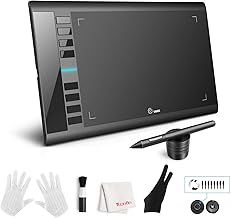 UGEE M708 V3 Drawing Tablet,10x6in 3D Digital Graphics Tablet with 8192 Level Battery-free Tilt Pen,8 Hot Keys,Art Design Creation Tablet for PC with Windows 11/10/8/7,Mac OS 10.10 or above,Chromebook