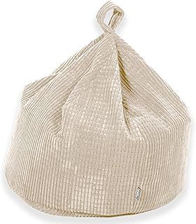 Kids Classic Beanbag Corduroy Delivered Filled (Cream)