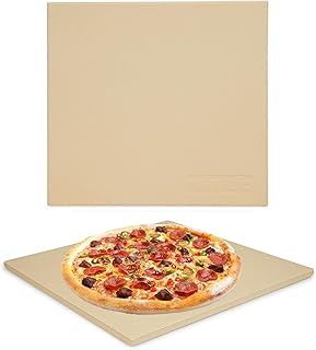 33cm Pizza Stone for Ooni Pizza Oven and BBQ, Square Cordierite Bread Baking Stone 13" x 13 "